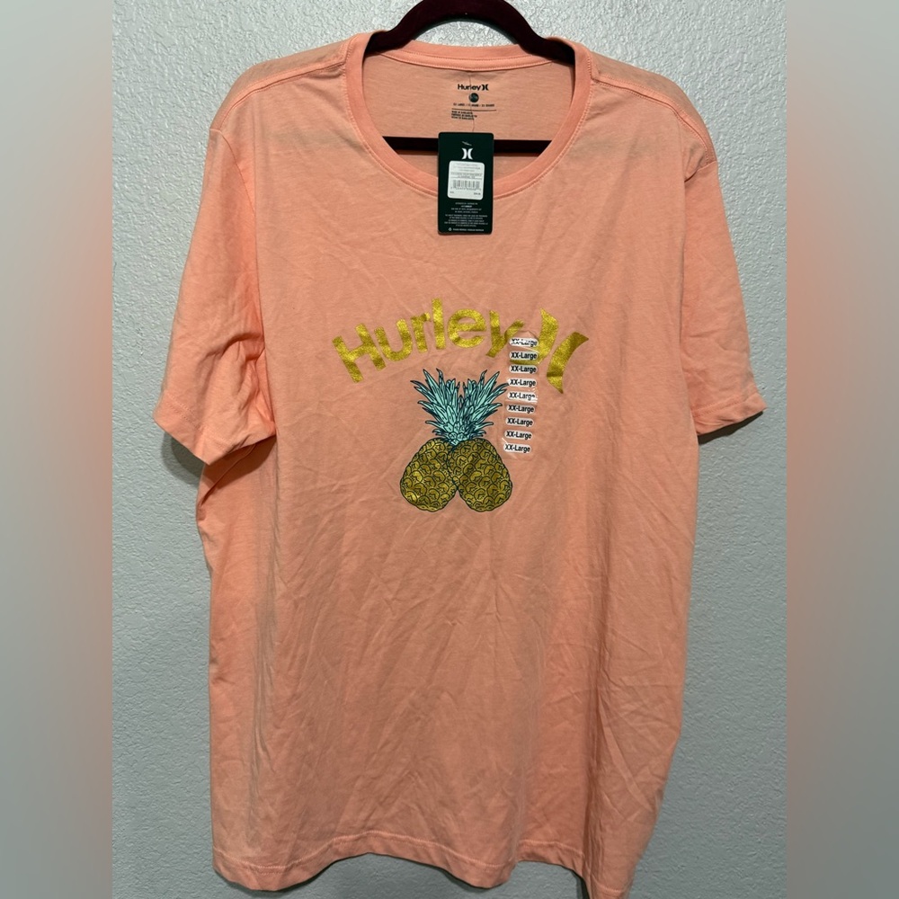 Hurley Coral Tee with Pineapple Design
